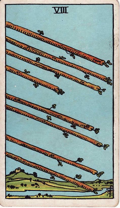 El 8 de Bastos en el tarot